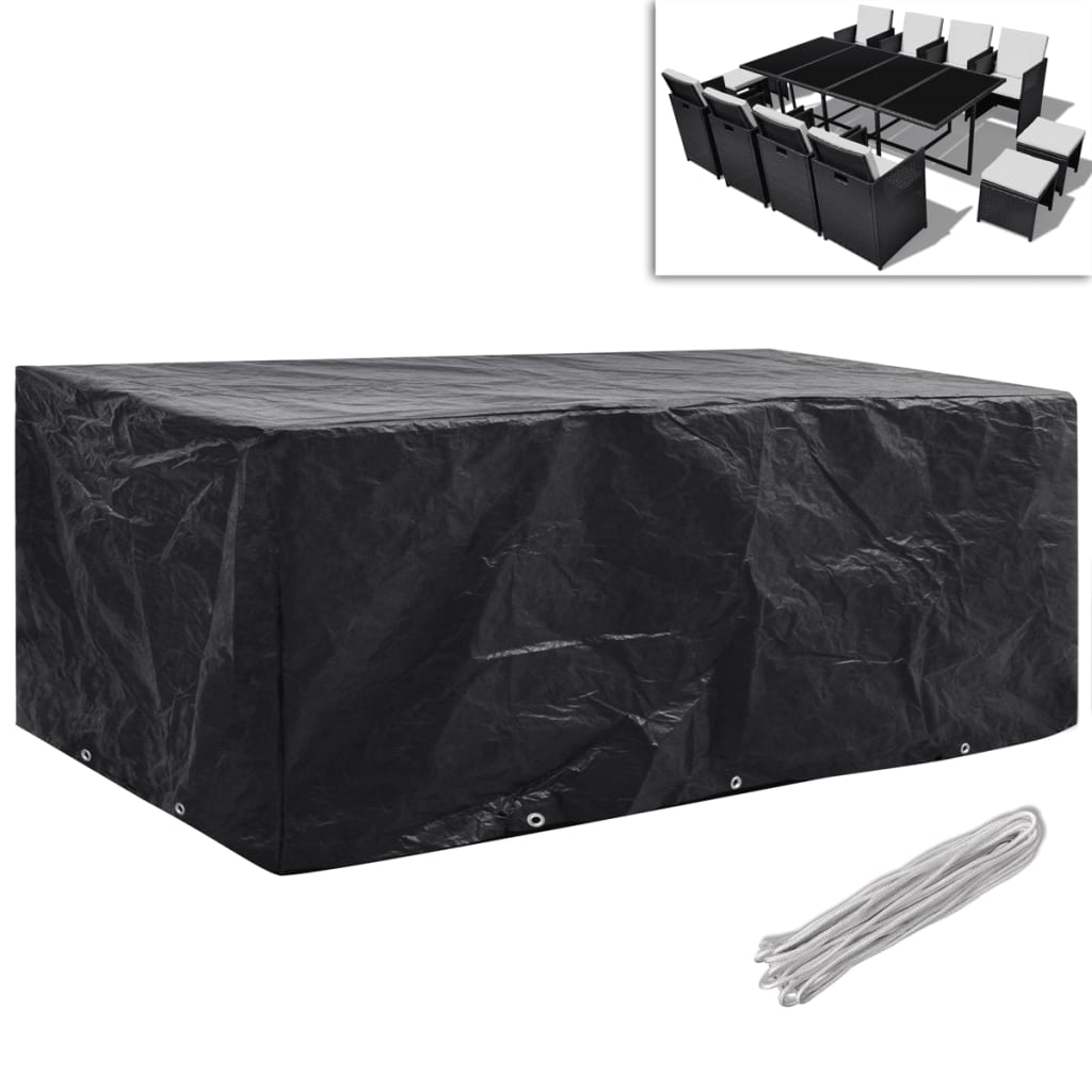 Durable Poly Rattan Garden Furniture Covers 2pcs 229x113cm