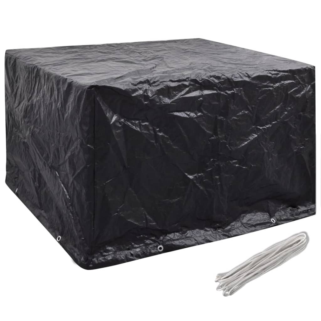 Durable 2pc Garden Furniture Covers 135x135x90 cm - Black