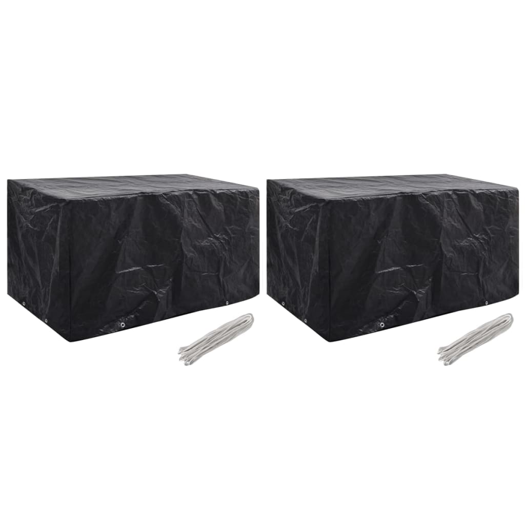 Durable Green Garden Furniture Covers Set, 180x70x90 cm, 8 Eyelets