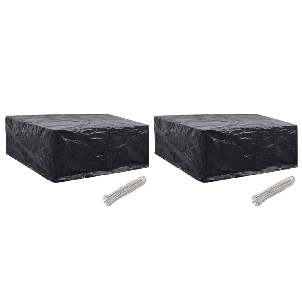 Durable Garden Furniture Covers, 2 Pcs, 10 Eyelets, 260x260x90 cm