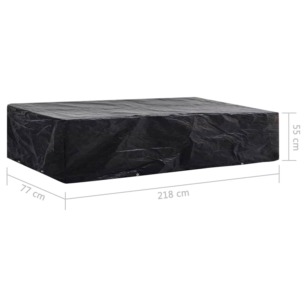 Durable Green Sunlounger Covers 2 Pcs, 8 Eyelets, 218x77x55 cm