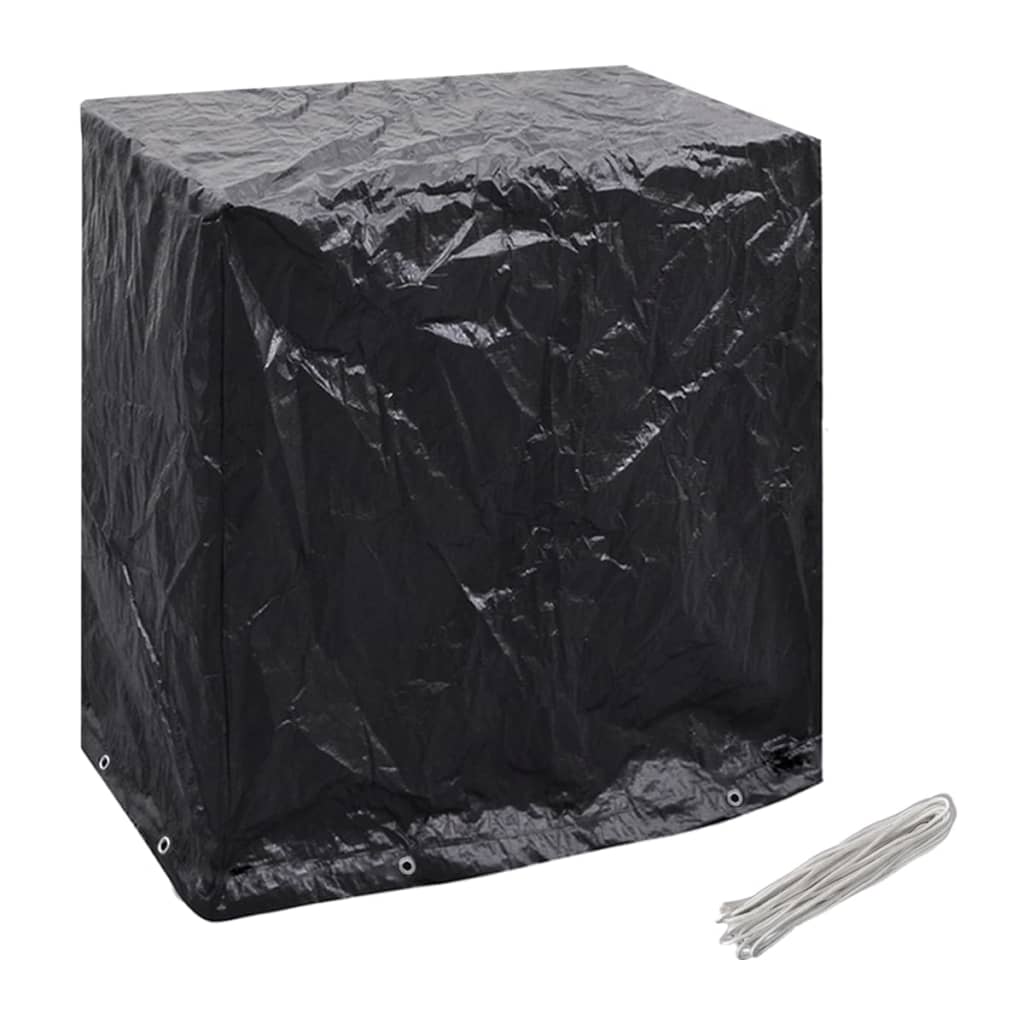 Waterproof Garden Furniture Covers, 2pcs, 160x55x182cm, Black