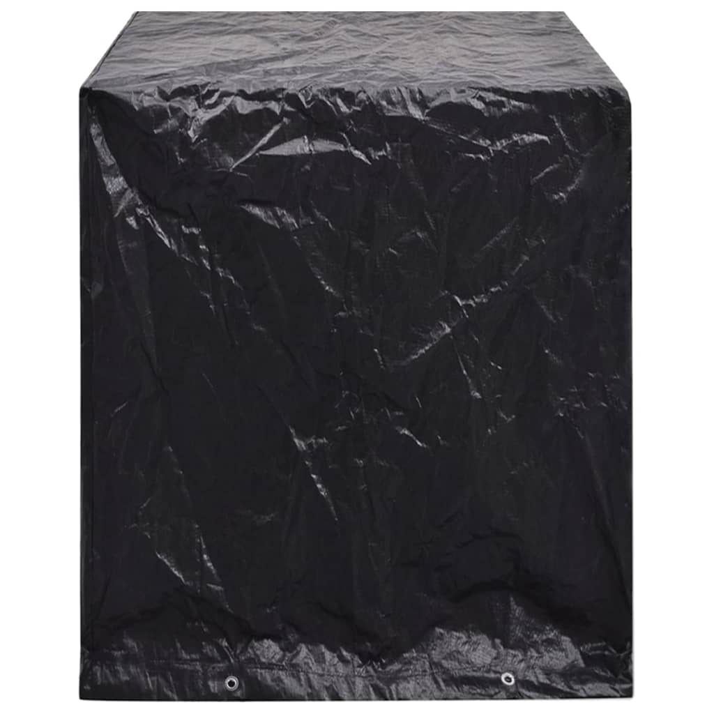 Waterproof Garden Furniture Covers, 2pcs, 160x55x182cm, Black