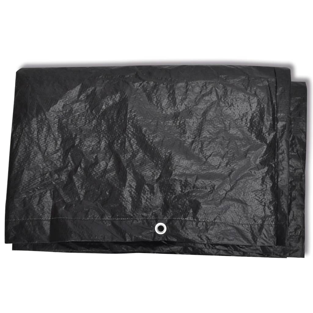 Waterproof Garden Furniture Covers, 2pcs, 160x55x182cm, Black