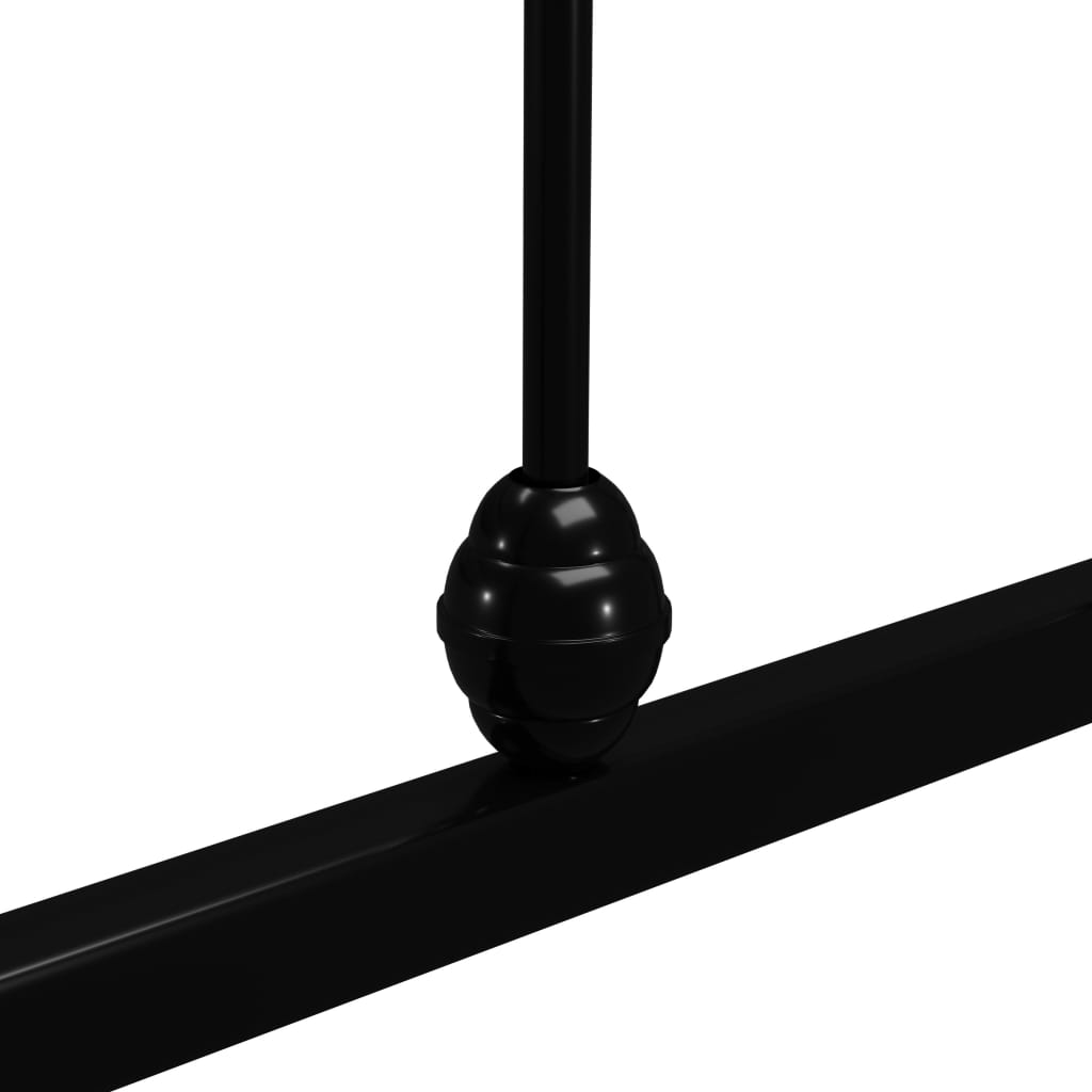 Bed Frame without Mattress with Headboard Black 180x200 cm Super King Metal