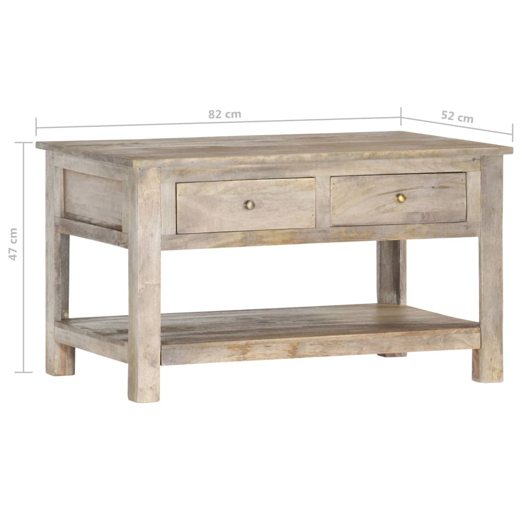Coffee Table 82x52x47 cm Solid Mango Wood