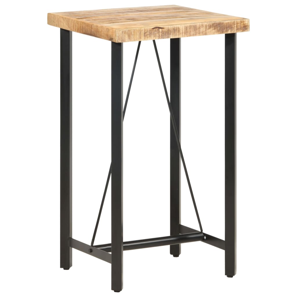 Rustic Mango Wood Bar Table, 60x60x107 cm