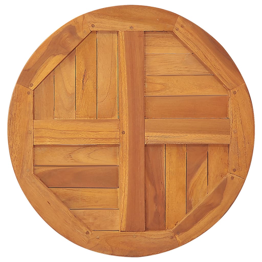 Solid Teak Wood Round Table Top, 2.5cm Thick, 60cm Diameter
