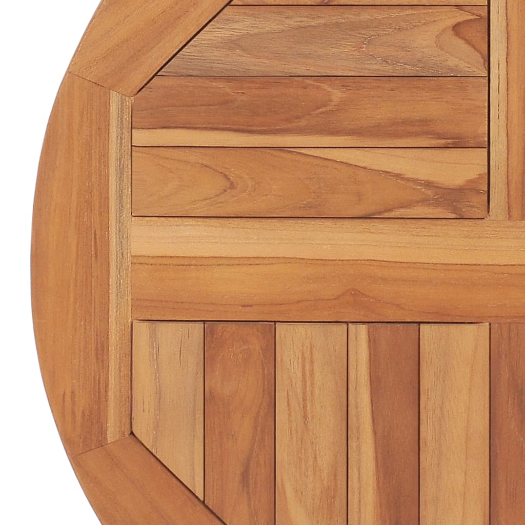 Solid Teak Wood Round Table Top, 2.5cm Thick, 60cm Diameter