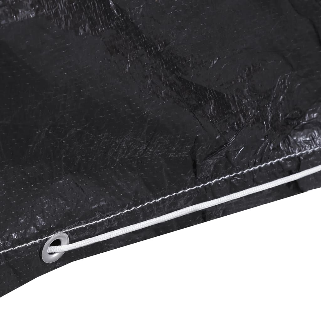 Durable 12-Eyelet Garden Furniture Cover 250x250x70cm - Black
