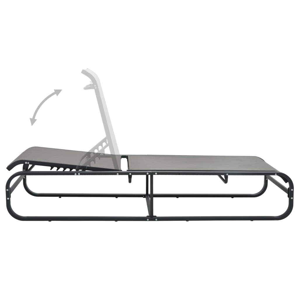Durable Aluminium & Textilene Sun Lounger – Stylish Comfort
