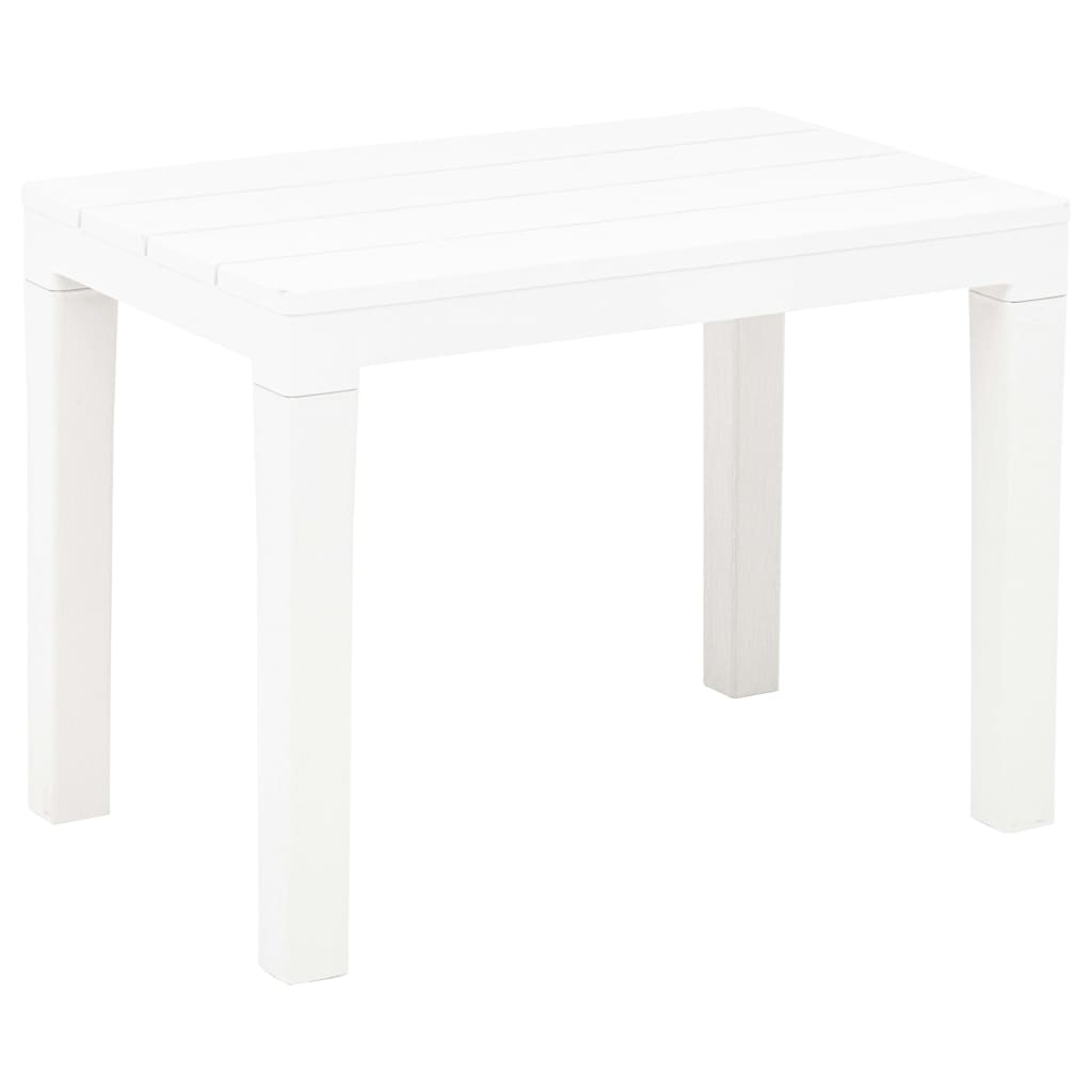 White Plastic Garden Benches Set of 2 - Durable & Stylish Seating