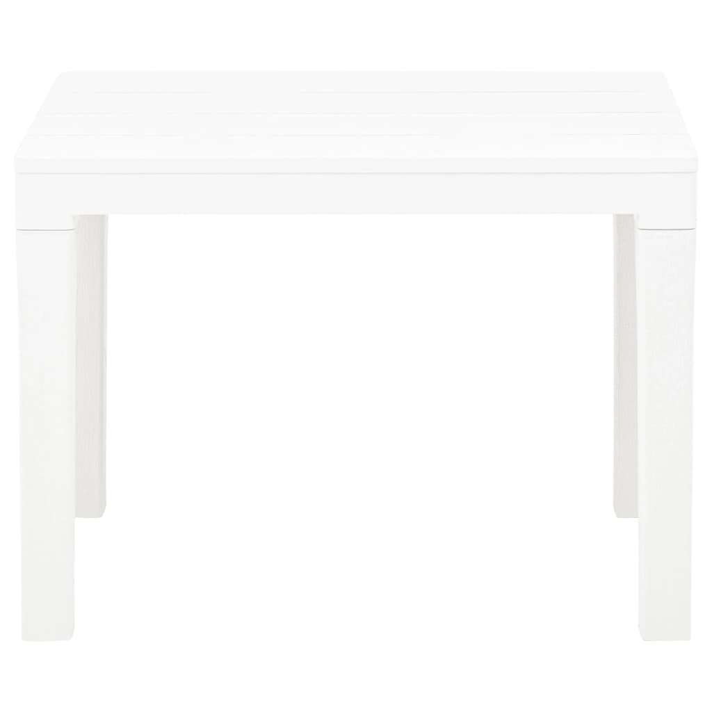 White Plastic Garden Benches Set of 2 - Durable & Stylish Seating
