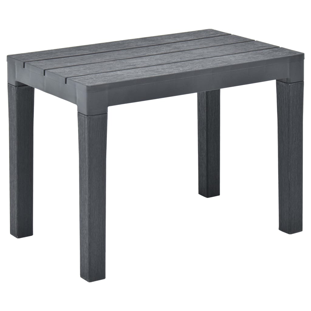 Anthracite Plastic Garden Benches Set of 2 - Durable & Stylish