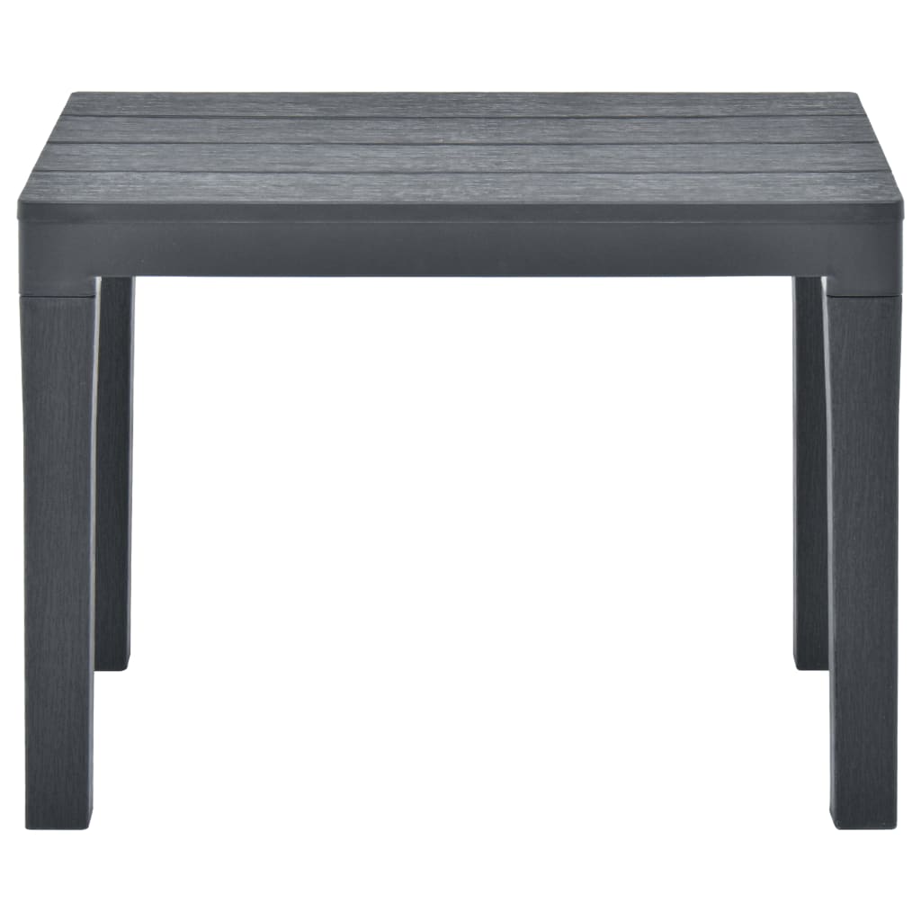 Anthracite Plastic Garden Benches Set of 2 - Durable & Stylish