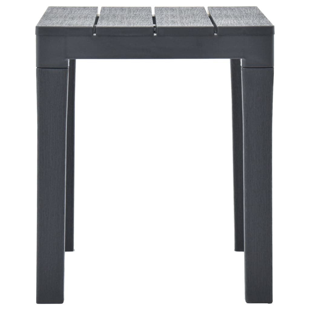 Anthracite Plastic Garden Benches Set of 2 - Durable & Stylish