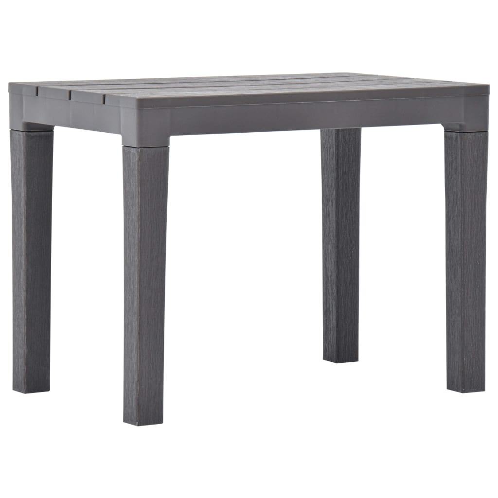 Elegant Mocca Plastic Garden Benches Set of 2 - Durable & Stylish