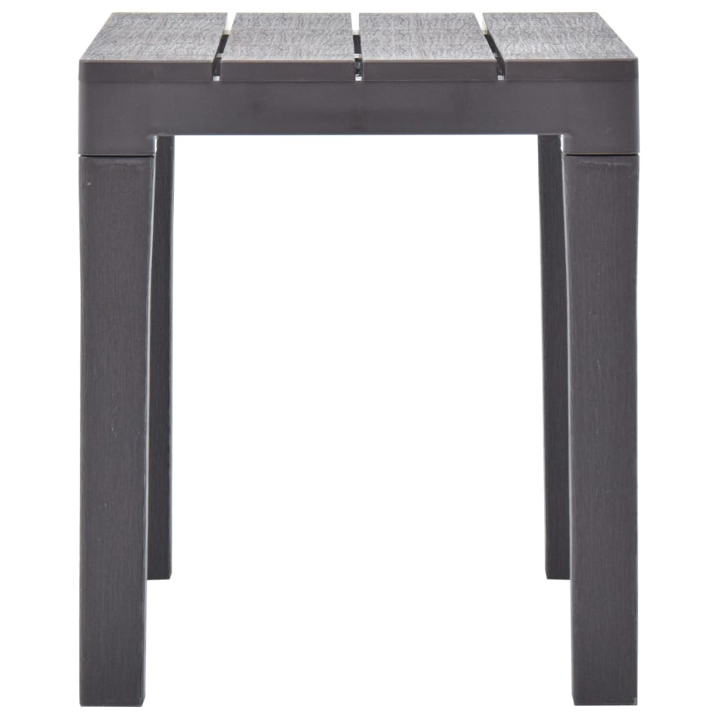 Elegant Mocca Plastic Garden Benches Set of 2 - Durable & Stylish