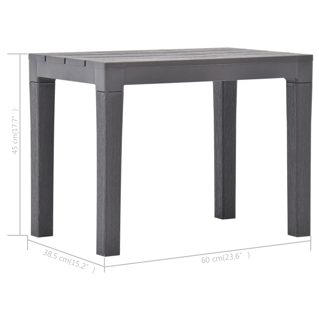 Elegant Mocca Plastic Garden Benches Set of 2 - Durable & Stylish