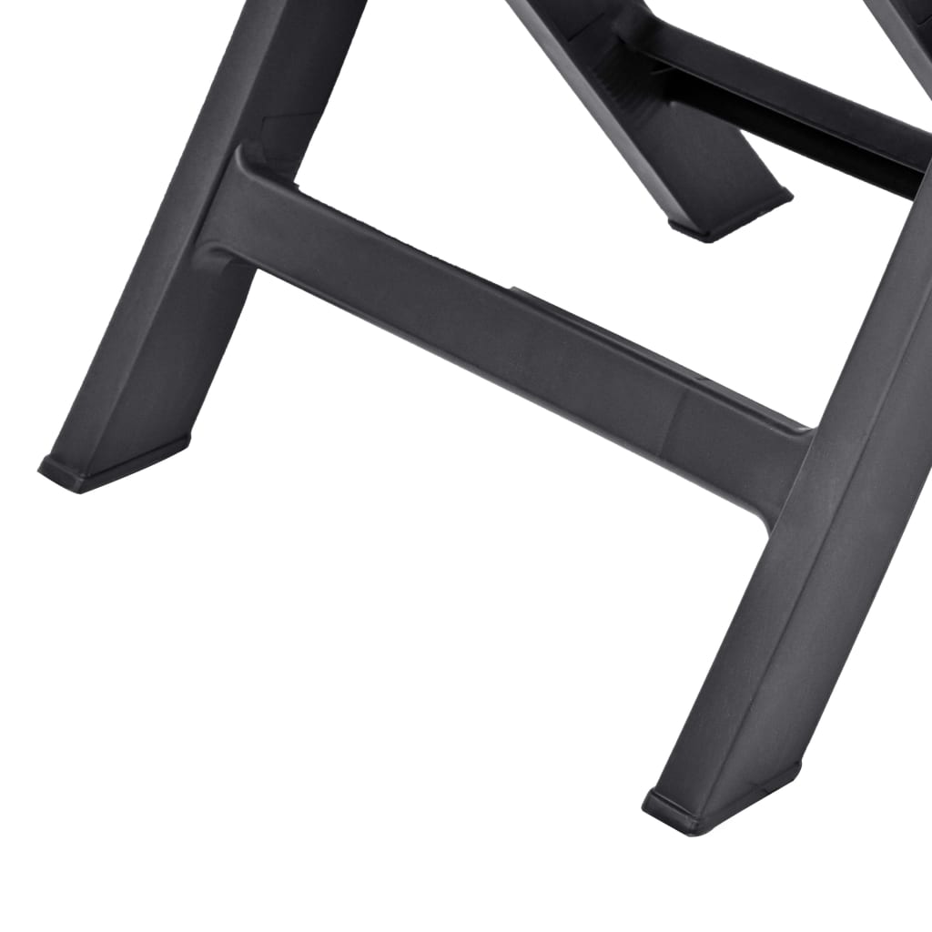 Anthracite Folding Garden Chairs 2 pcs - Durable Plastic Design