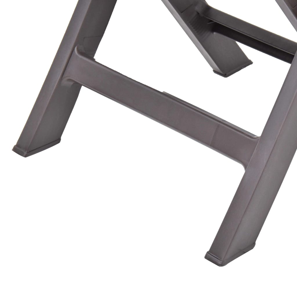 Mocha Folding Garden Chairs 2 pcs - Durable Plastic Design