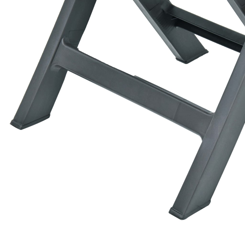 Eco-Friendly Green Plastic Folding Garden Chairs - Set of 2