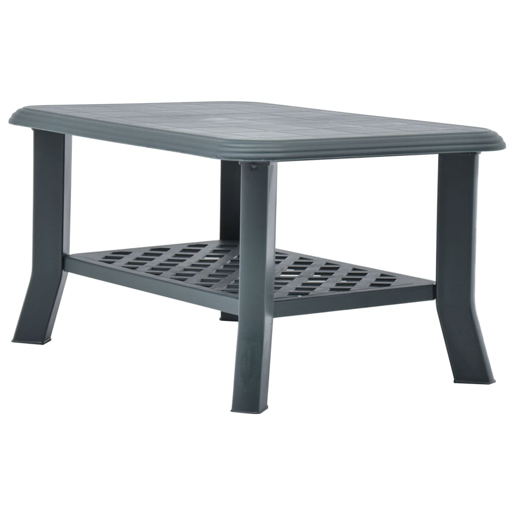 Coffee Table Green 90x60x46 cm Plastic