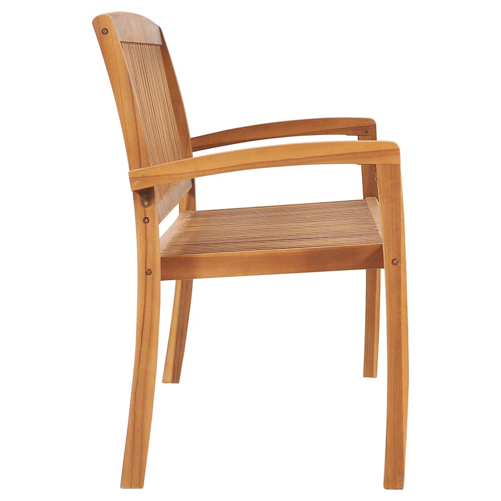 3-Seater Teak Wood Stacking Garden Bench, 159 cm
