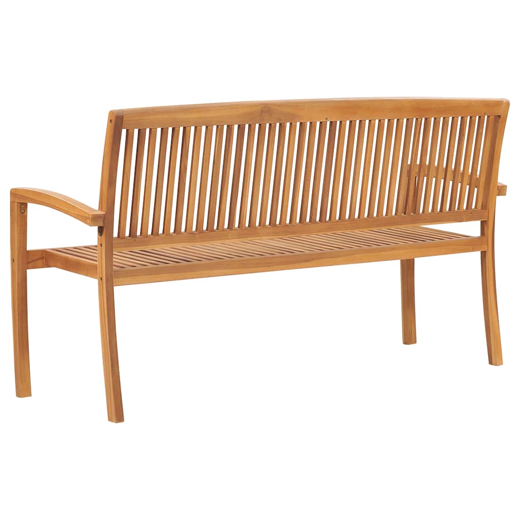 3-Seater Teak Wood Stacking Garden Bench, 159 cm