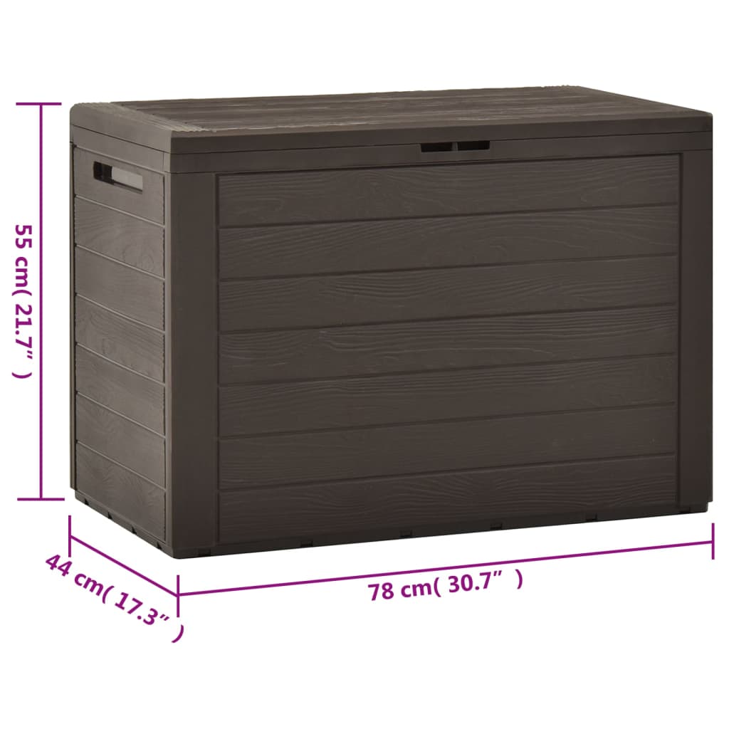 Brown Garden Storage Box 78x44x55 cm - Durable Outdoor Solution