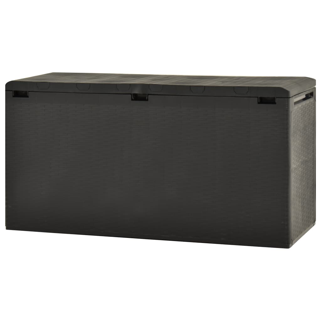 Anthracite Garden Storage Box 114x47x60 cm - Weather-Resistant Plastic