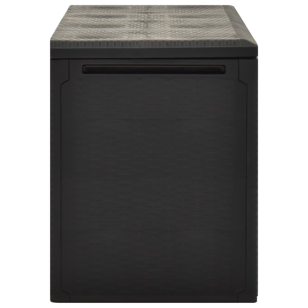 Anthracite Garden Storage Box 114x47x60 cm - Weather-Resistant Plastic