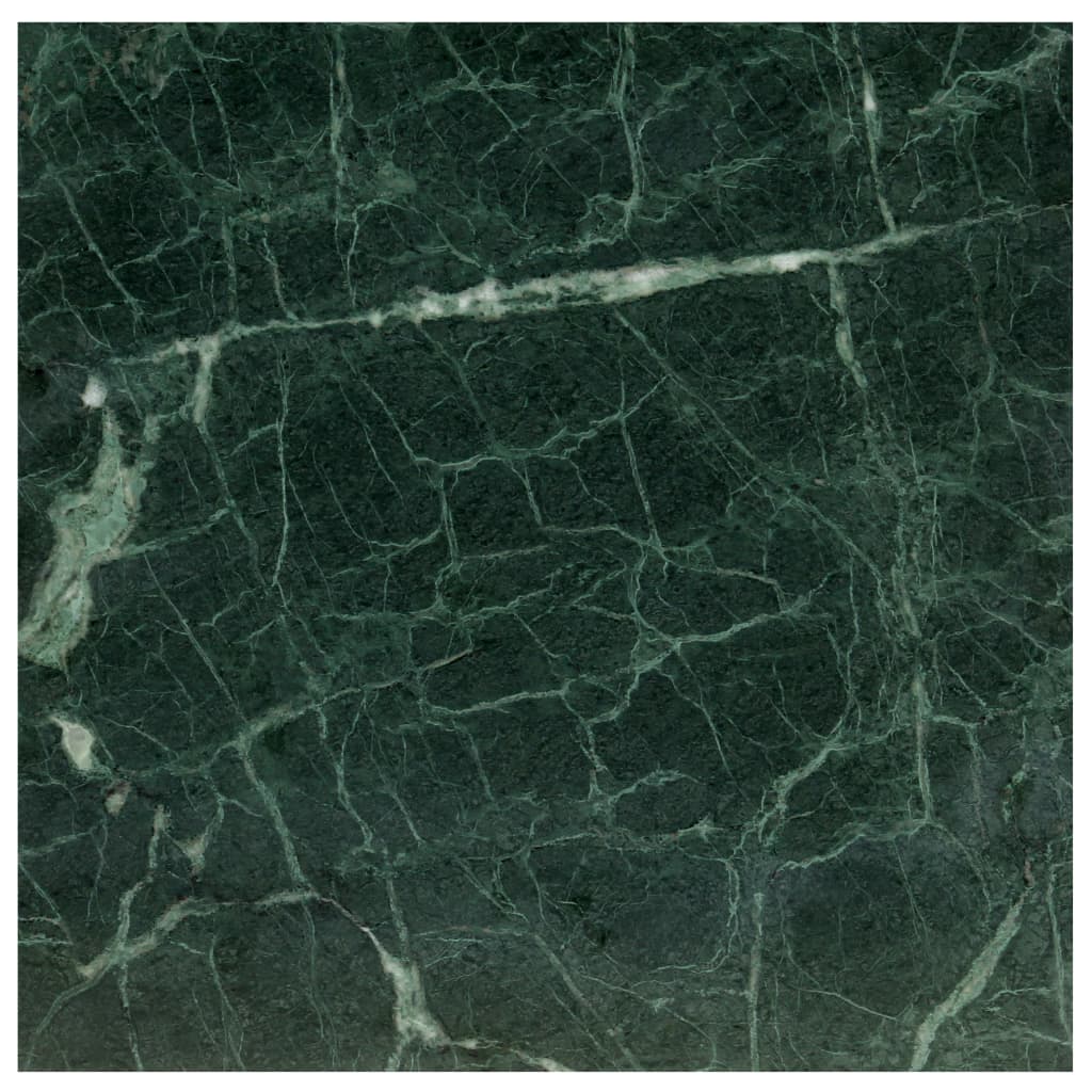Coffee Table Green 60x60x35 cm Real Stone with Marble Texture
