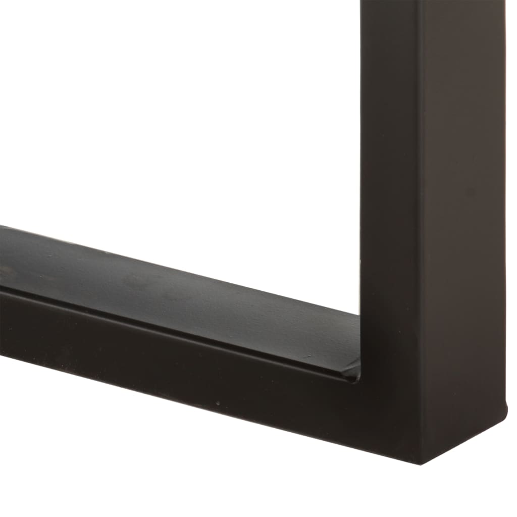 Rustic 110cm Mango Wood & Steel Bench - Solid & Stylish