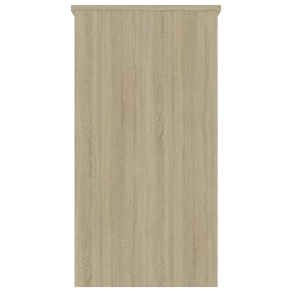 Compact Sonoma Oak Desk - 80x40x75 cm Engineered Wood
