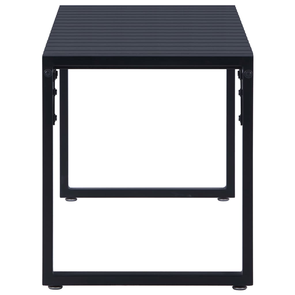 Black PS Board Garden Bench 120.5 cm - Elegant Outdoor Seating