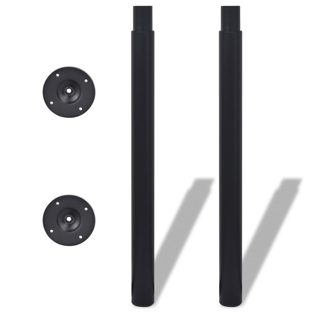 Adjustable Telescopic Table Legs, 4pcs, Black, 710-1100mm Steel