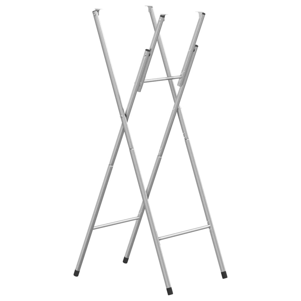 Silver Folding Bar Table Legs, 45x53x108cm, Galvanised Steel