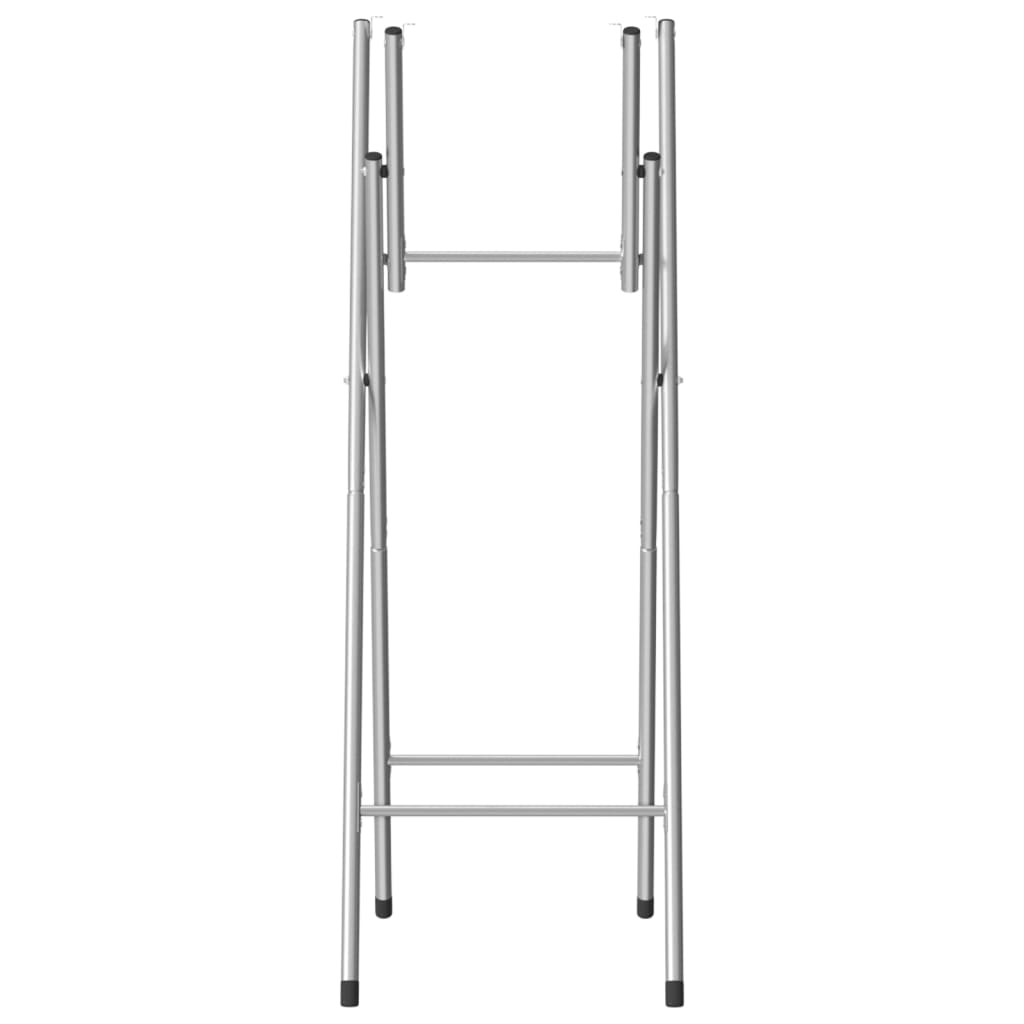 Silver Folding Bar Table Legs, 45x53x108cm, Galvanised Steel