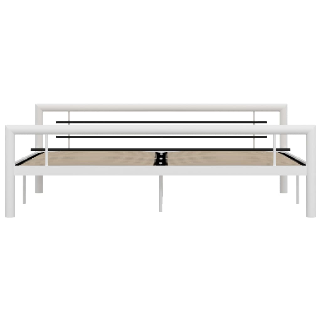 Super King Metal Bed Frame - Black & White, 180x200 cm