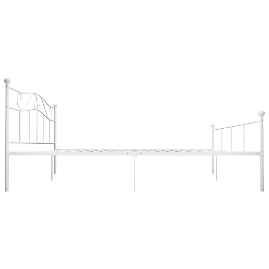 White Metal Super King Bed Frame 180x200 cm - vidaXL 284521