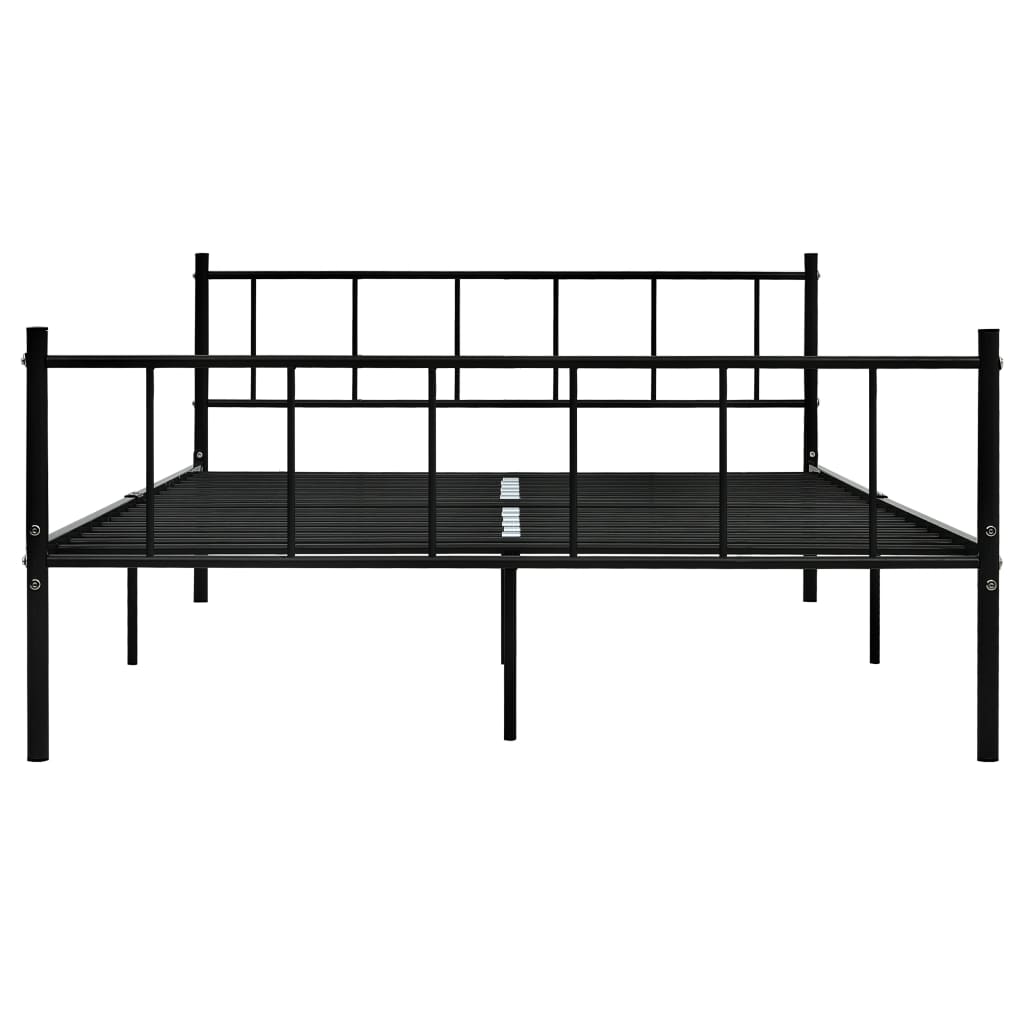 Super King Black Metal Bed Frame 180x200 cm - No Mattress Included