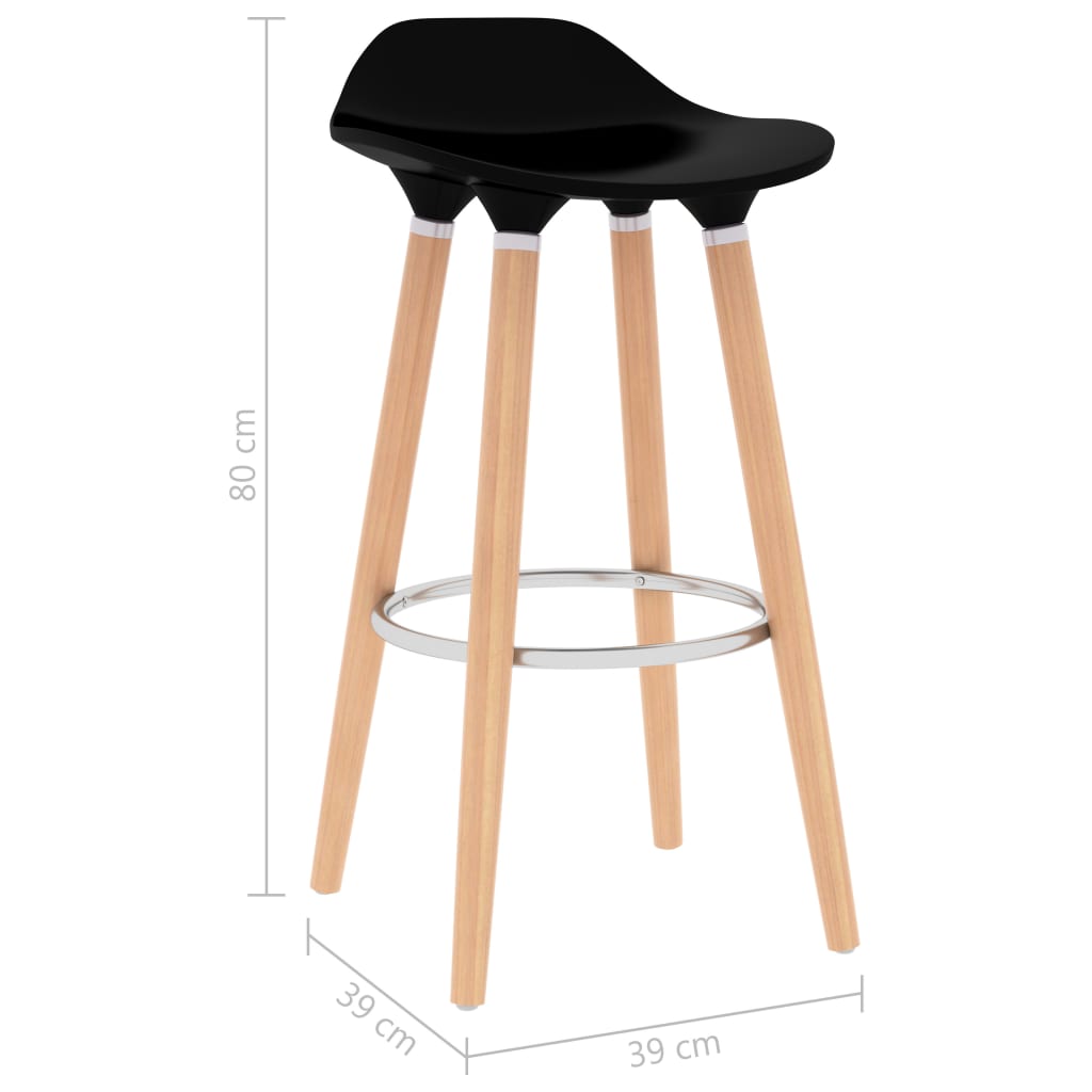 Elegant Black Bar Chairs Set of 2 – Stylish & Durable Seating