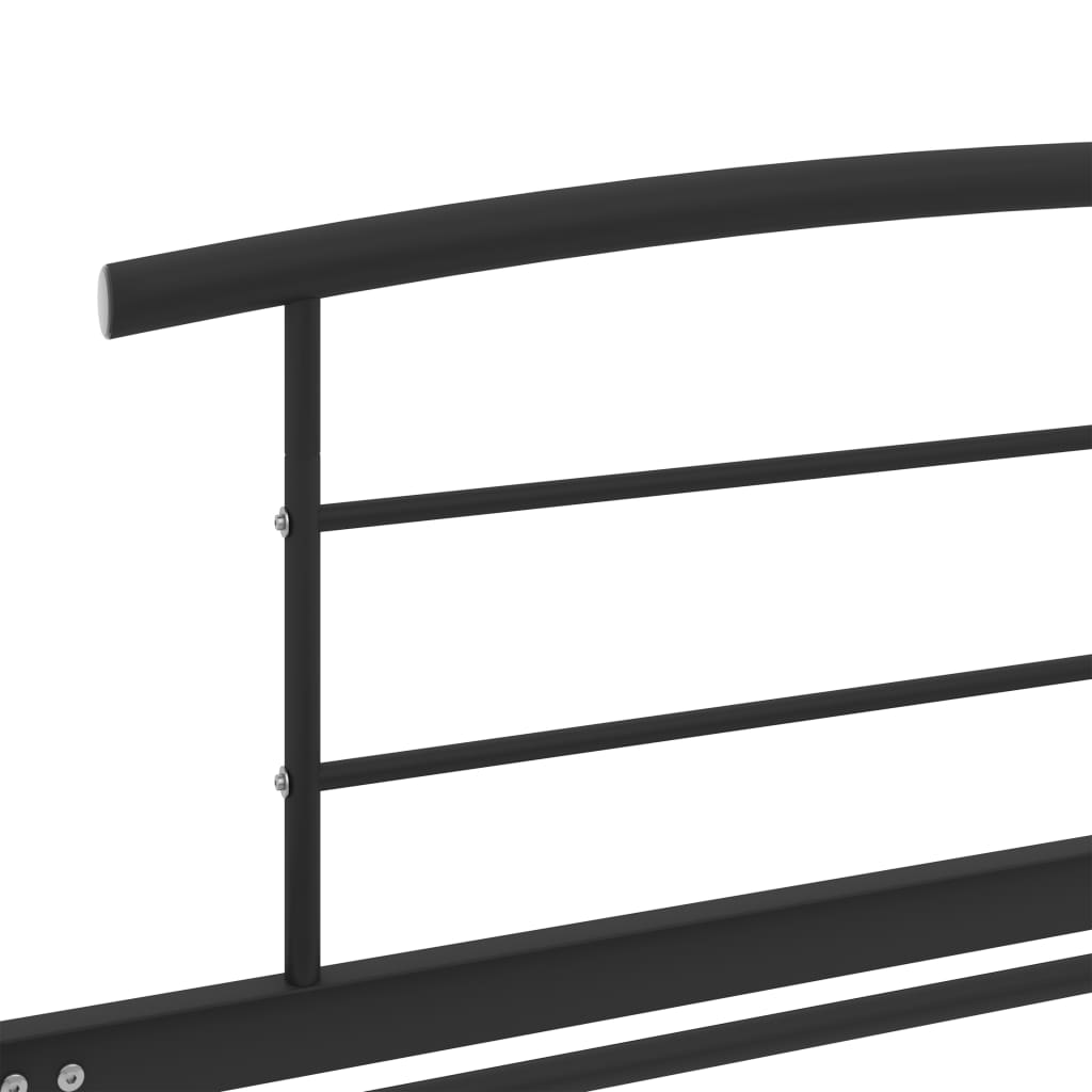 Black Metal Bed Frame 100x200 cm - vidaXL 284657 (No Mattress)