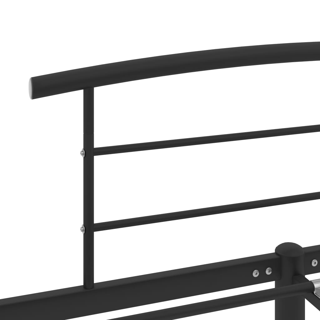 Stylish Black Metal Bed Frame 140x200 cm - vidaXL 284659