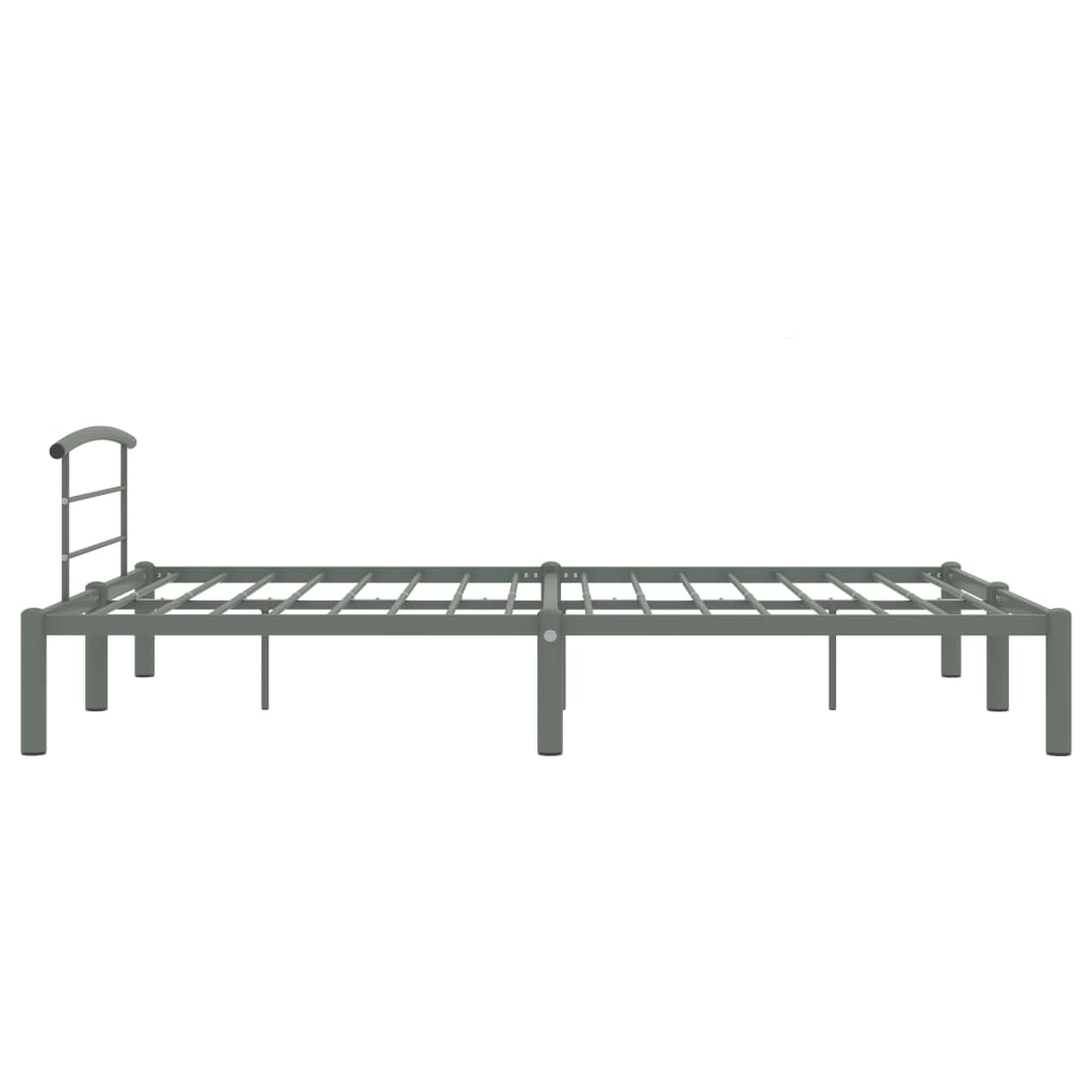 vidaXL Grey Metal Bed Frame 120x200 cm - Stylish & Sturdy Design