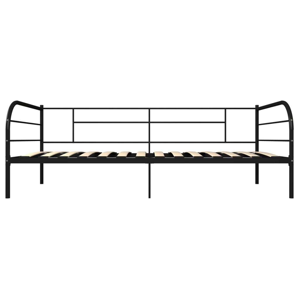 Black Metal DayBed Frame 90x200 cm - vidaXL 284673 (Mattress Not Included)