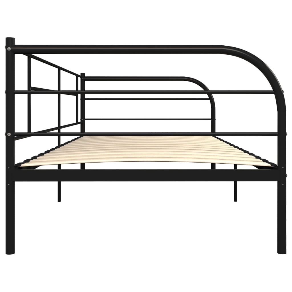 Black Metal DayBed Frame 90x200 cm - vidaXL 284673 (Mattress Not Included)