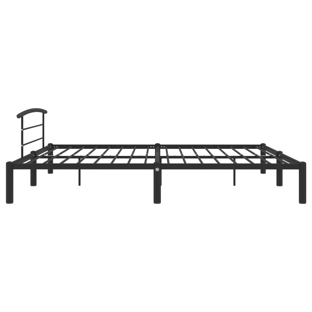 Black Metal King Size Bed Frame 200x200 cm - vidaXL 284705
