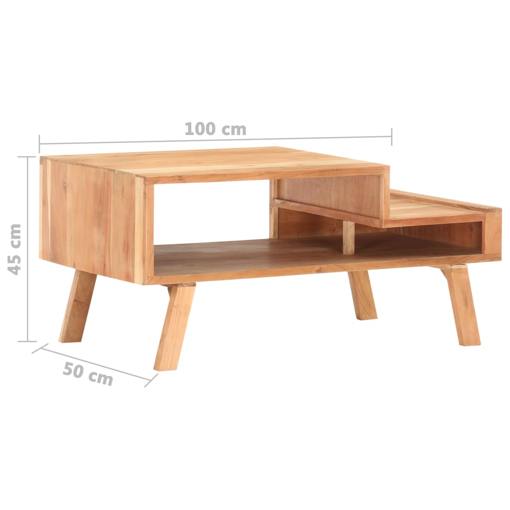 Coffee Table 100x50x45 cm Solid Acacia Wood